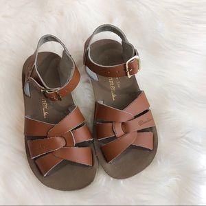 Brown Sun-San leather water or land sandals